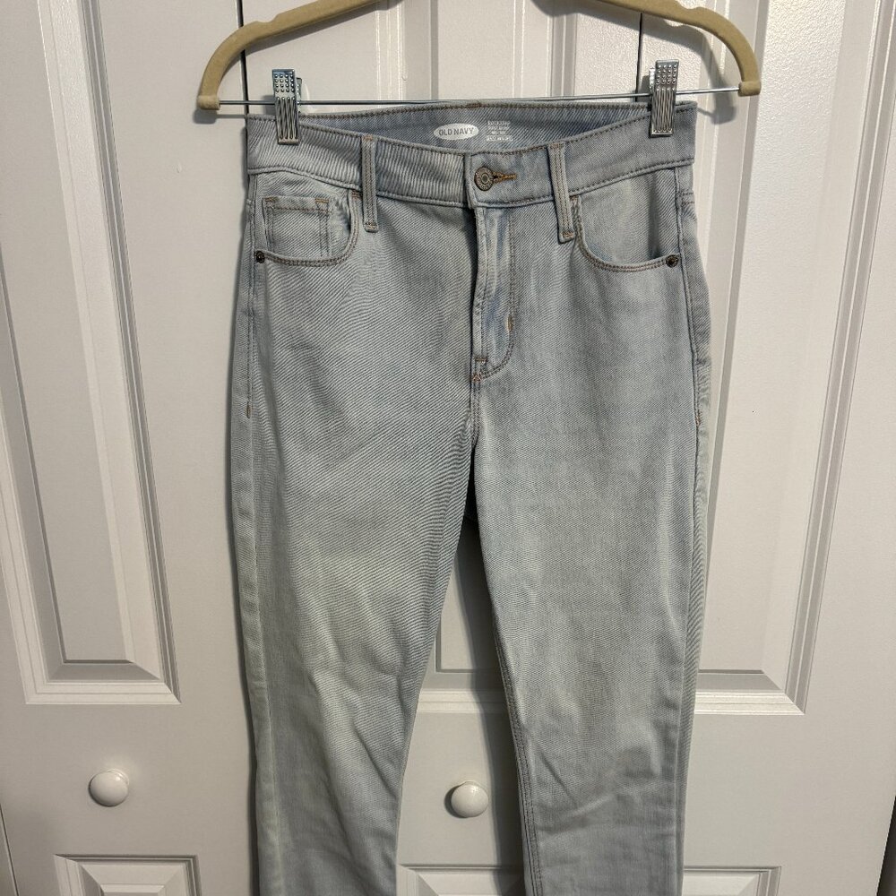 Old Navy High-Waisted Rockstar Super-Skinny Jeans, Size 2, Light Wash